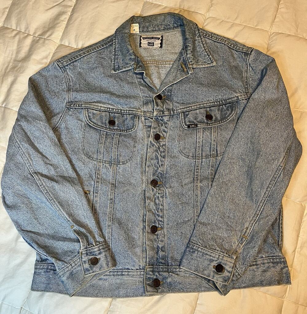 Vintage 80s/90s Lee Riders Authentic Jean Jacket Large Denim Trucker Button Up